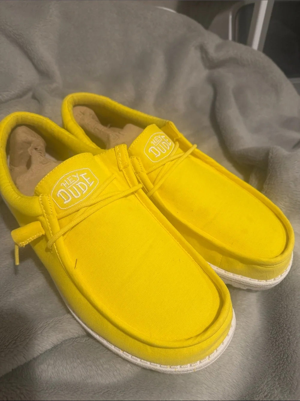 Hey Dude Men's Bright Yellow Slip-On Boat Shoes